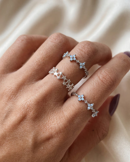Blauer Vergissmeinnicht-Ring