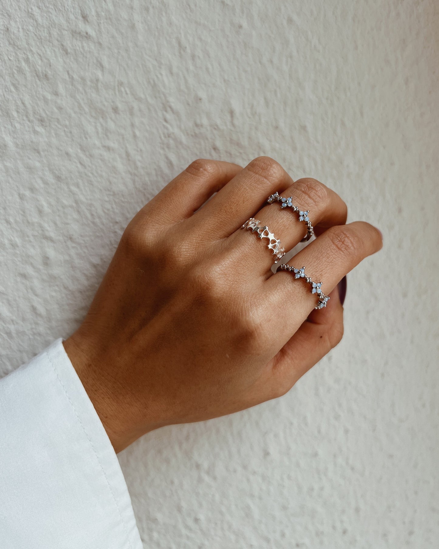 Blauer Vergissmeinnicht-Ring
