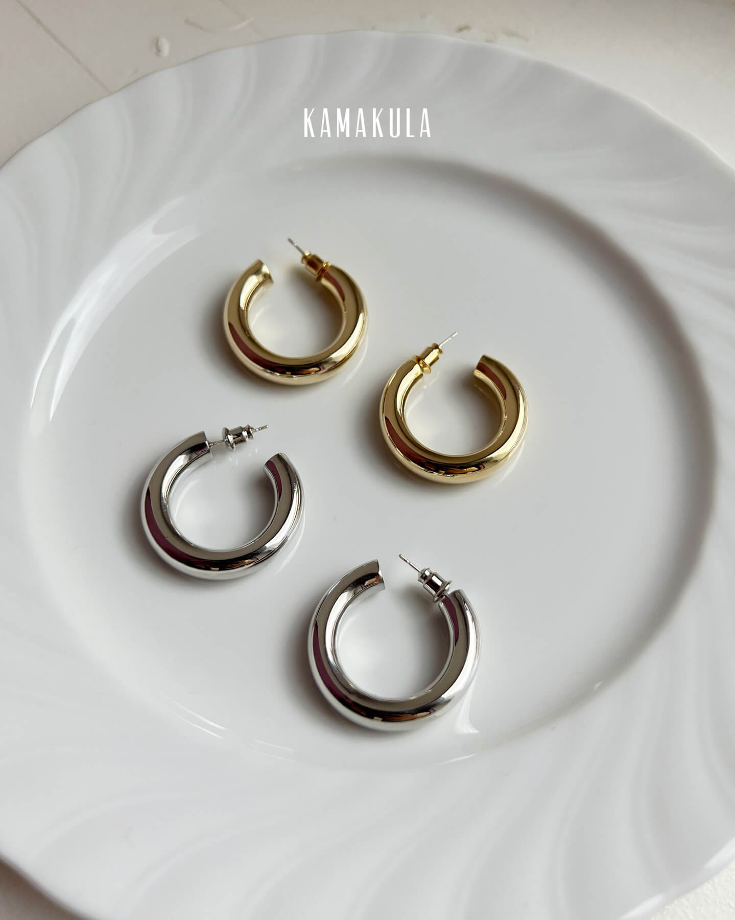 Rose Chunky Hoops