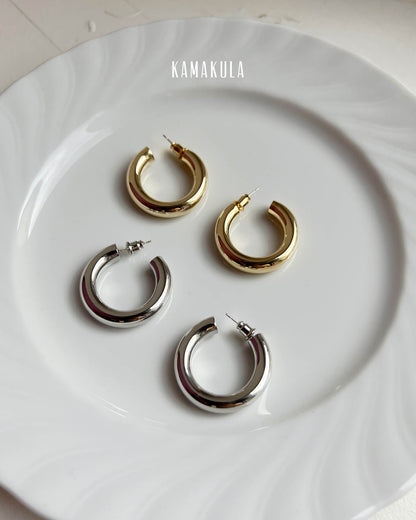 Rose Chunky Hoops