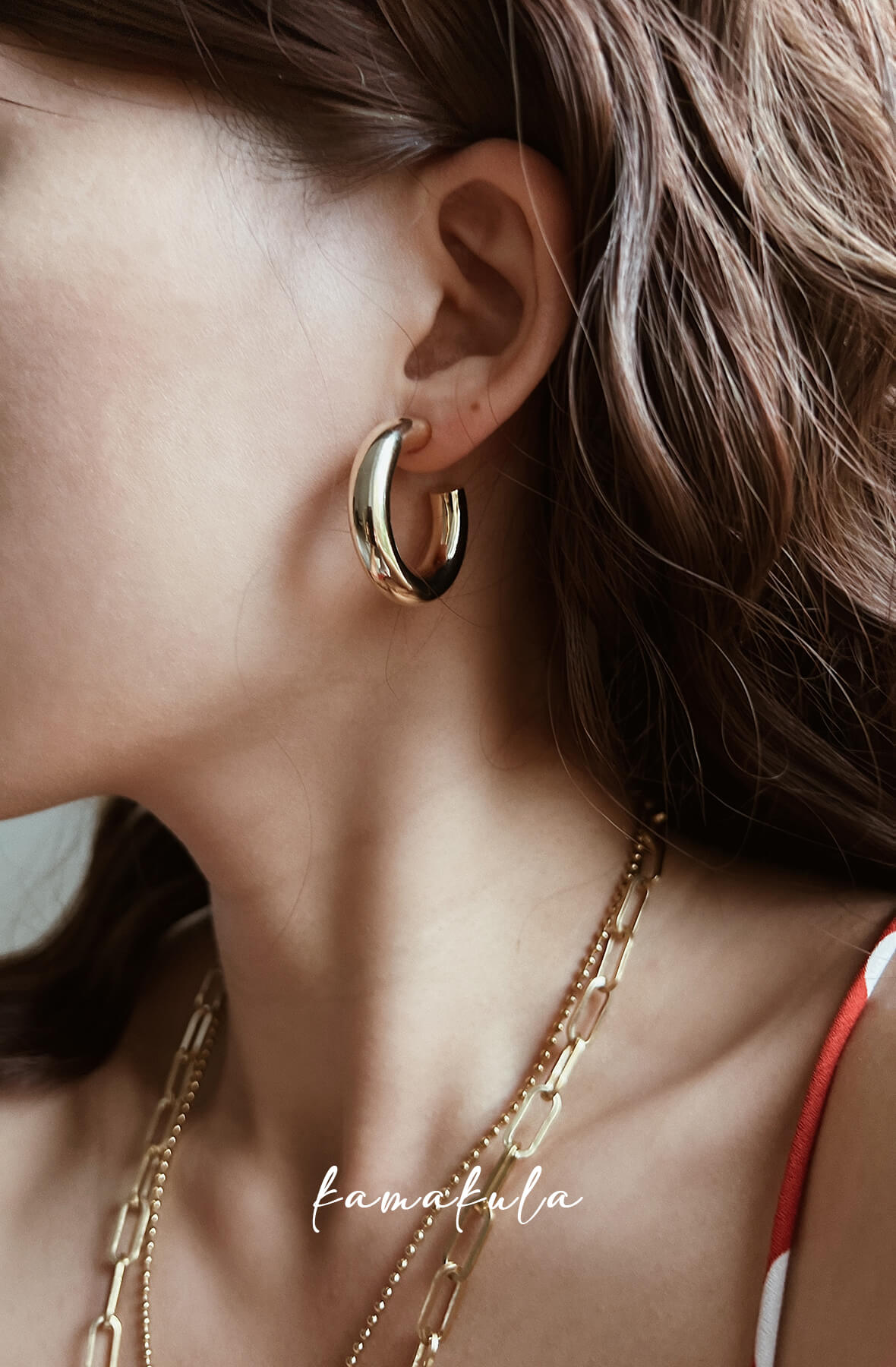 Rose Chunky Hoops