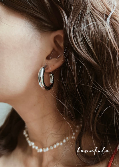 Rose Chunky Hoops