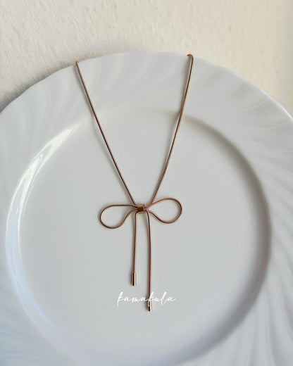 Rosegold Bowknot Necklace