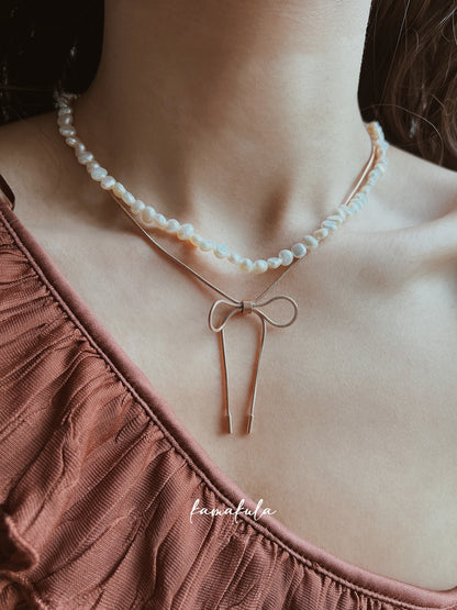 Rosegold Bowknot Necklace
