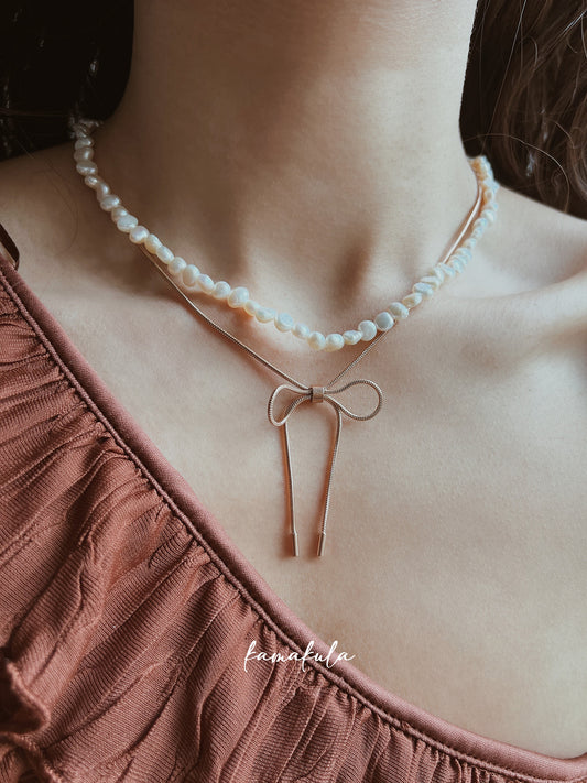 Rosegold Bowknot Necklace