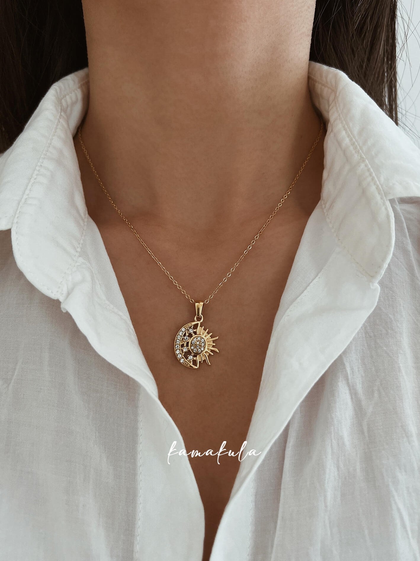 Sol Sun And Moon Necklace