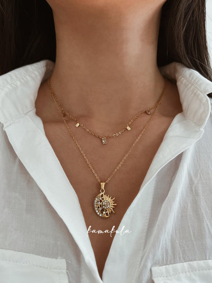 Sol Sun And Moon Necklace