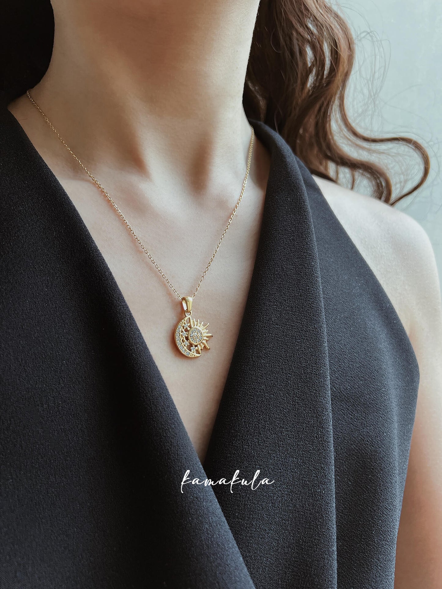 Sol Sun And Moon Necklace
