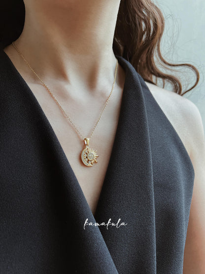 Sol Sun And Moon Necklace