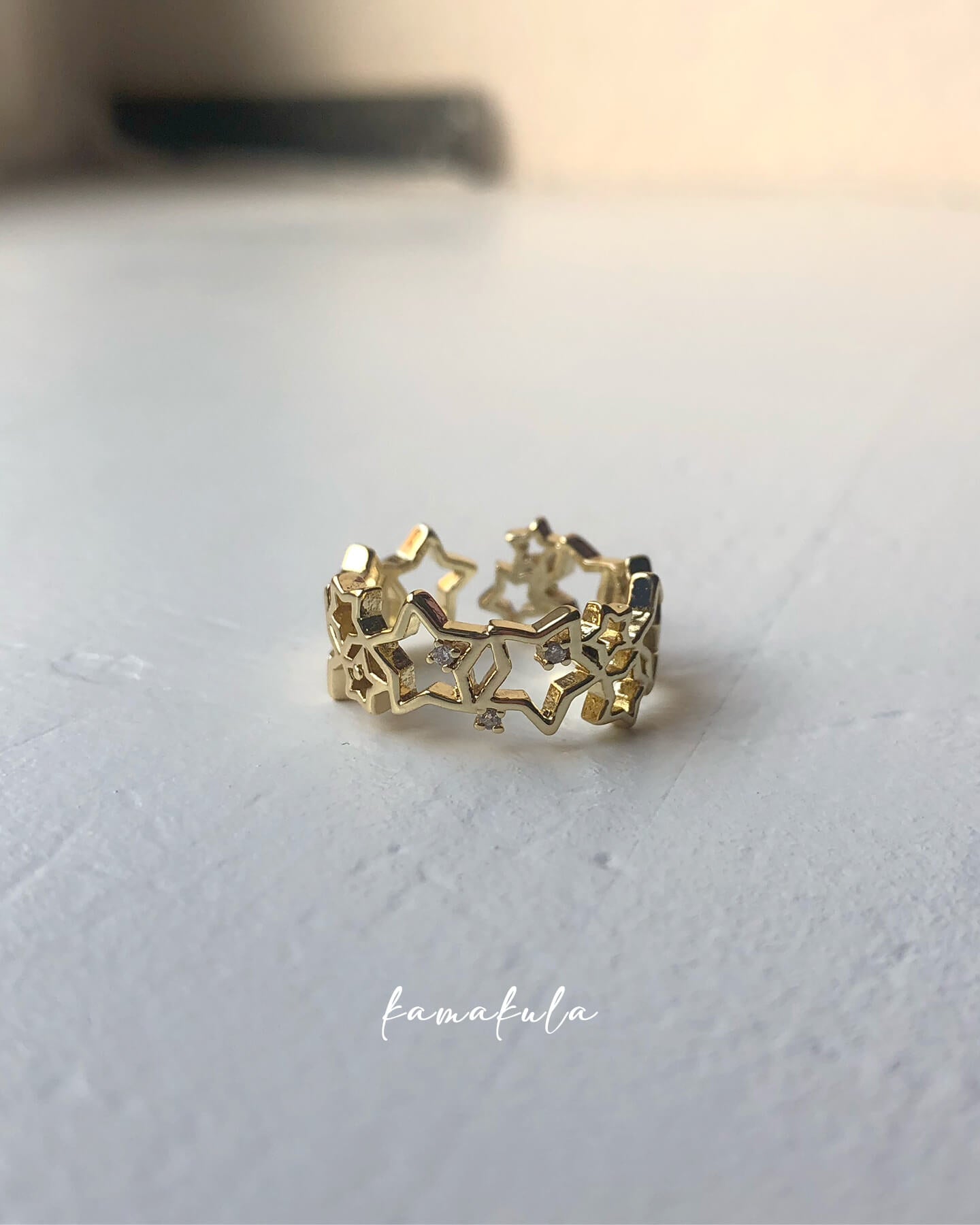 Star and Crystal Band Ring