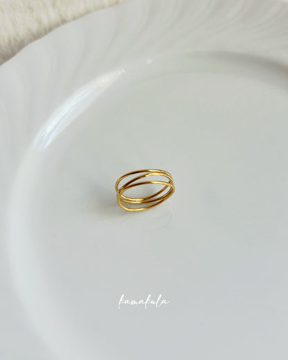 Thin Multi-Band Wire Ring