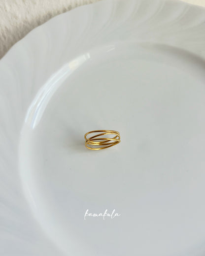 Thin Multi-Band Wire Ring