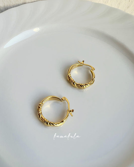 Retro Wrap Twisted Hoop Earrings