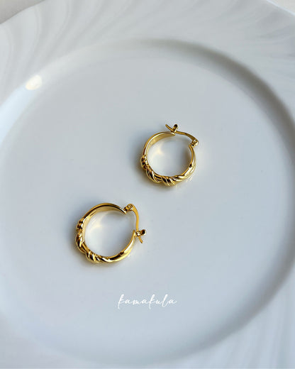 Retro Wrap Twisted Hoop Earrings