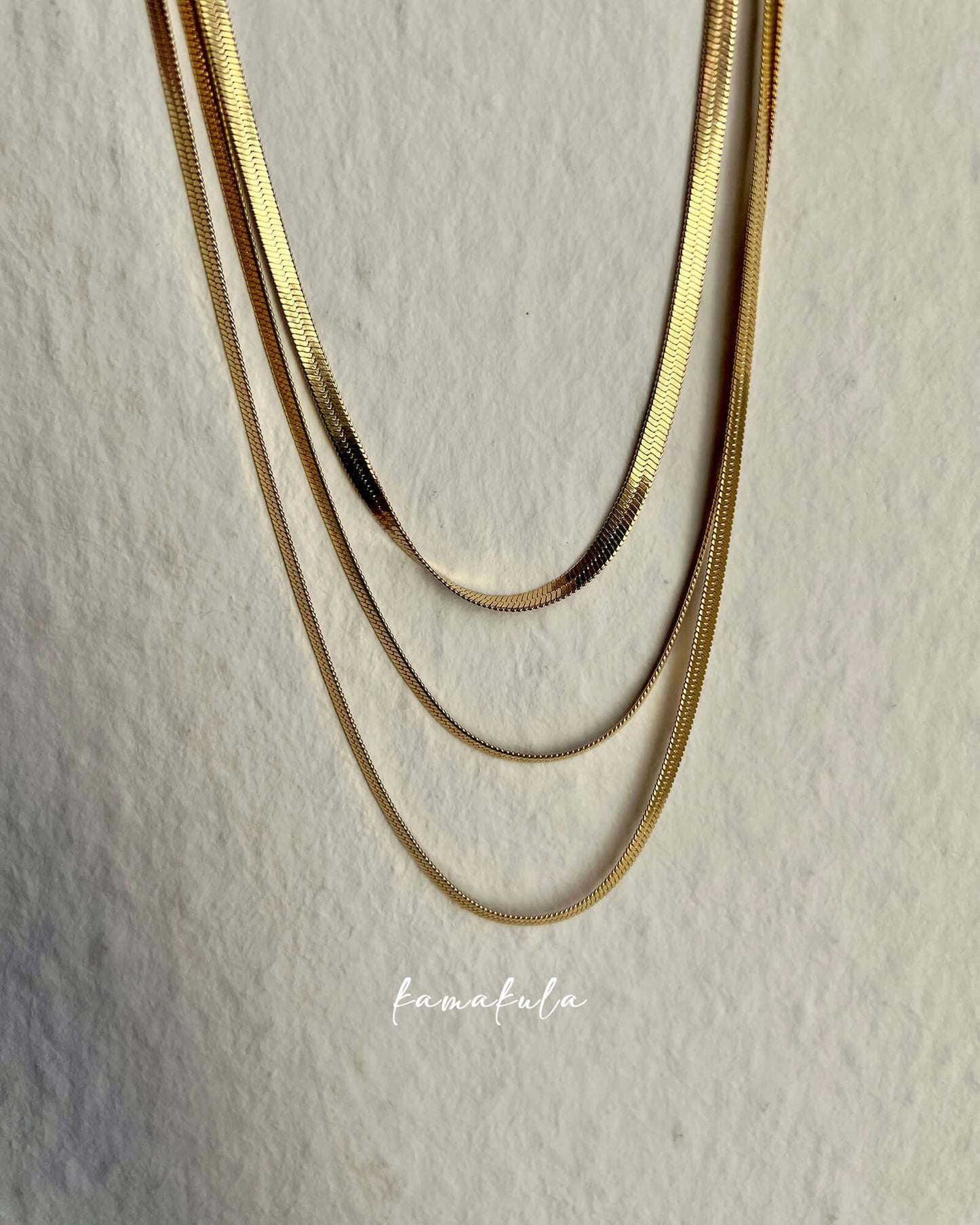 Triple Layer Snake Necklace