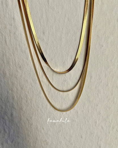 Triple Layer Snake Necklace