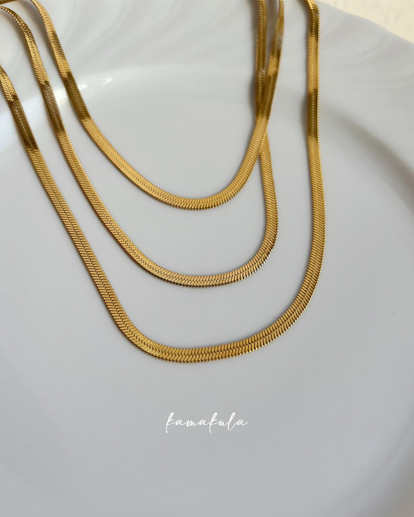 Triple Layer Snake Necklace