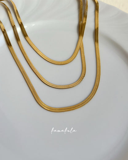 Triple Layer Snake Necklace