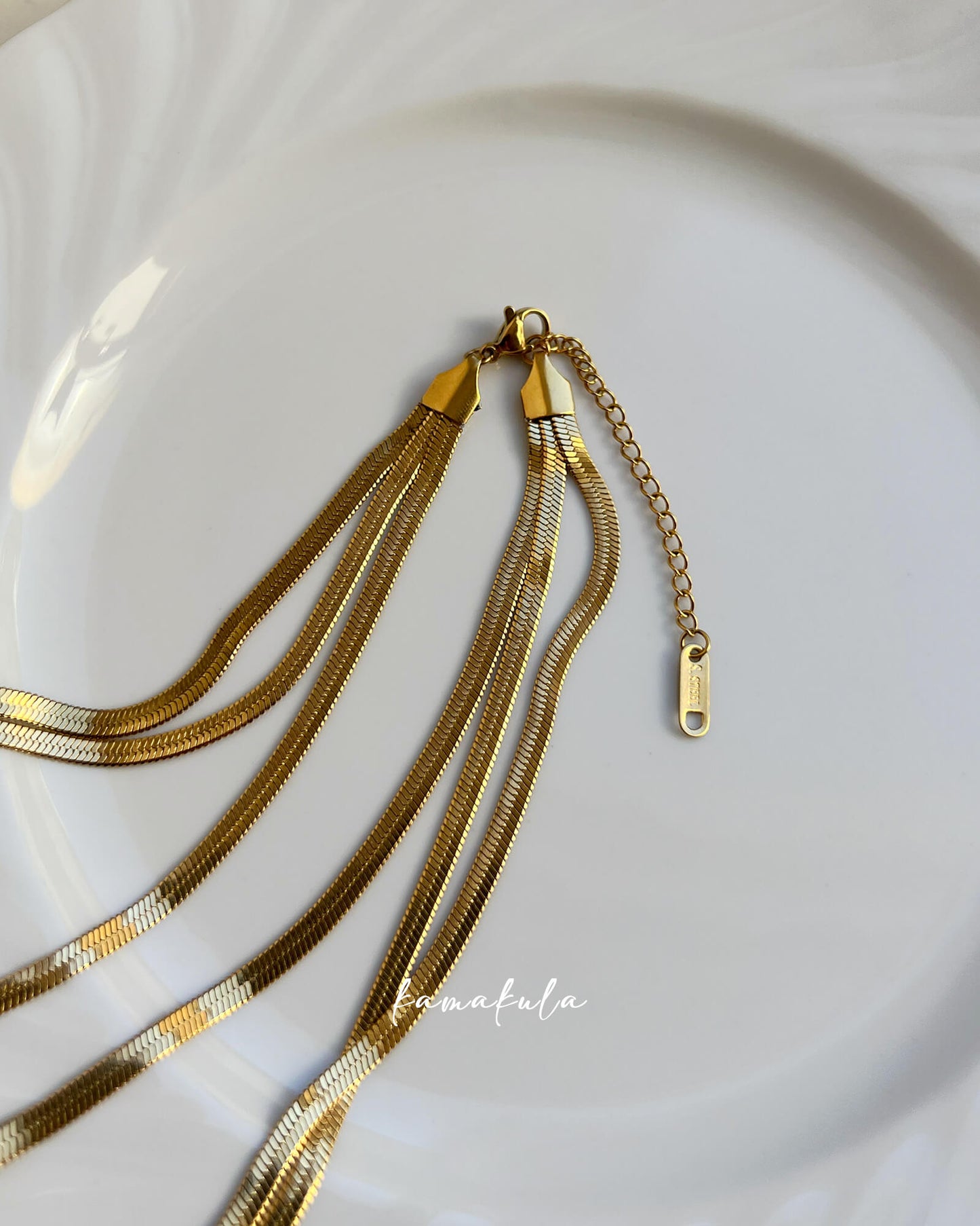 Triple Layer Snake Necklace