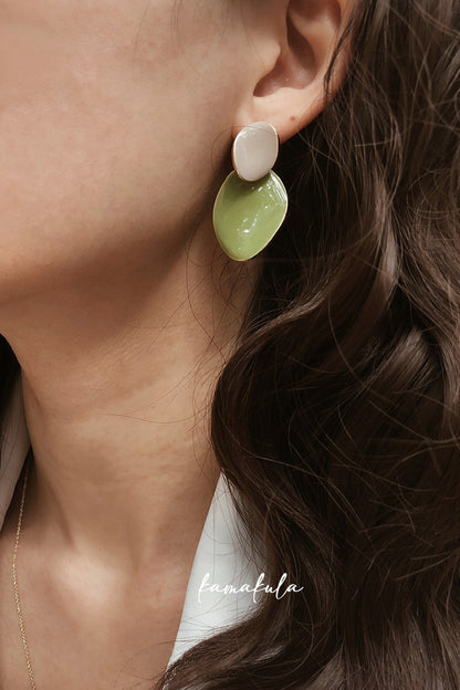 Two Tone Enamel Earring