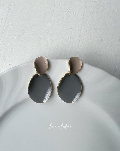 Two Tone Enamel Earring