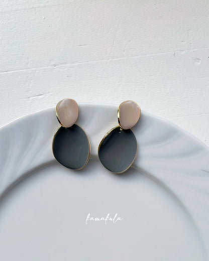 Two Tone Enamel Earring