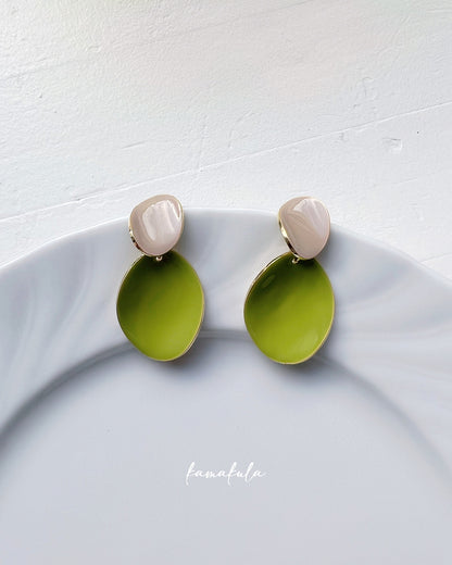 Two Tone Enamel Earring