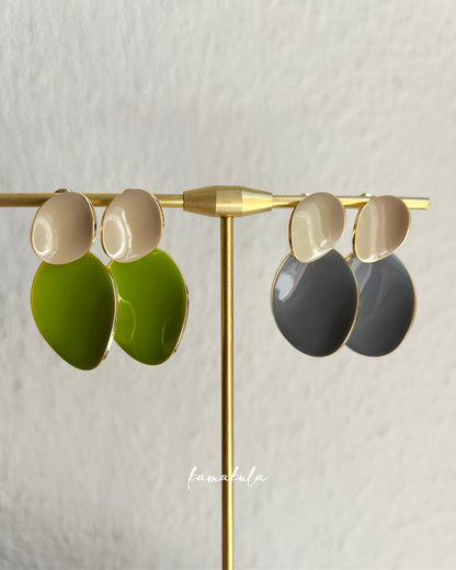 Two Tone Enamel Earring