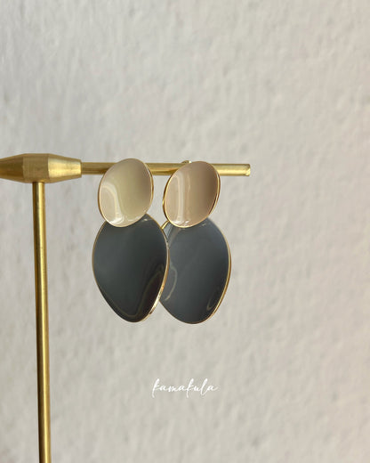 Two Tone Enamel Earring
