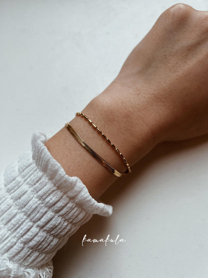 Two-row Snake Chain Bracelet