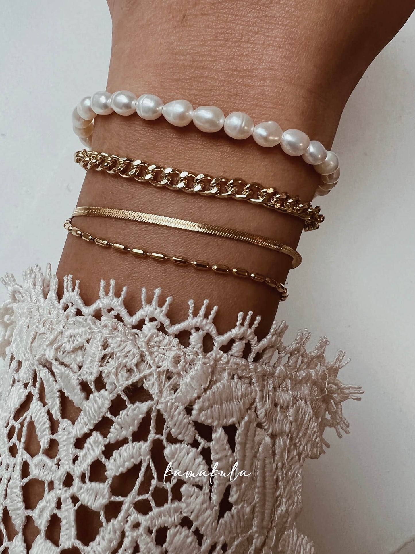 Two-row Snake Chain Bracelet