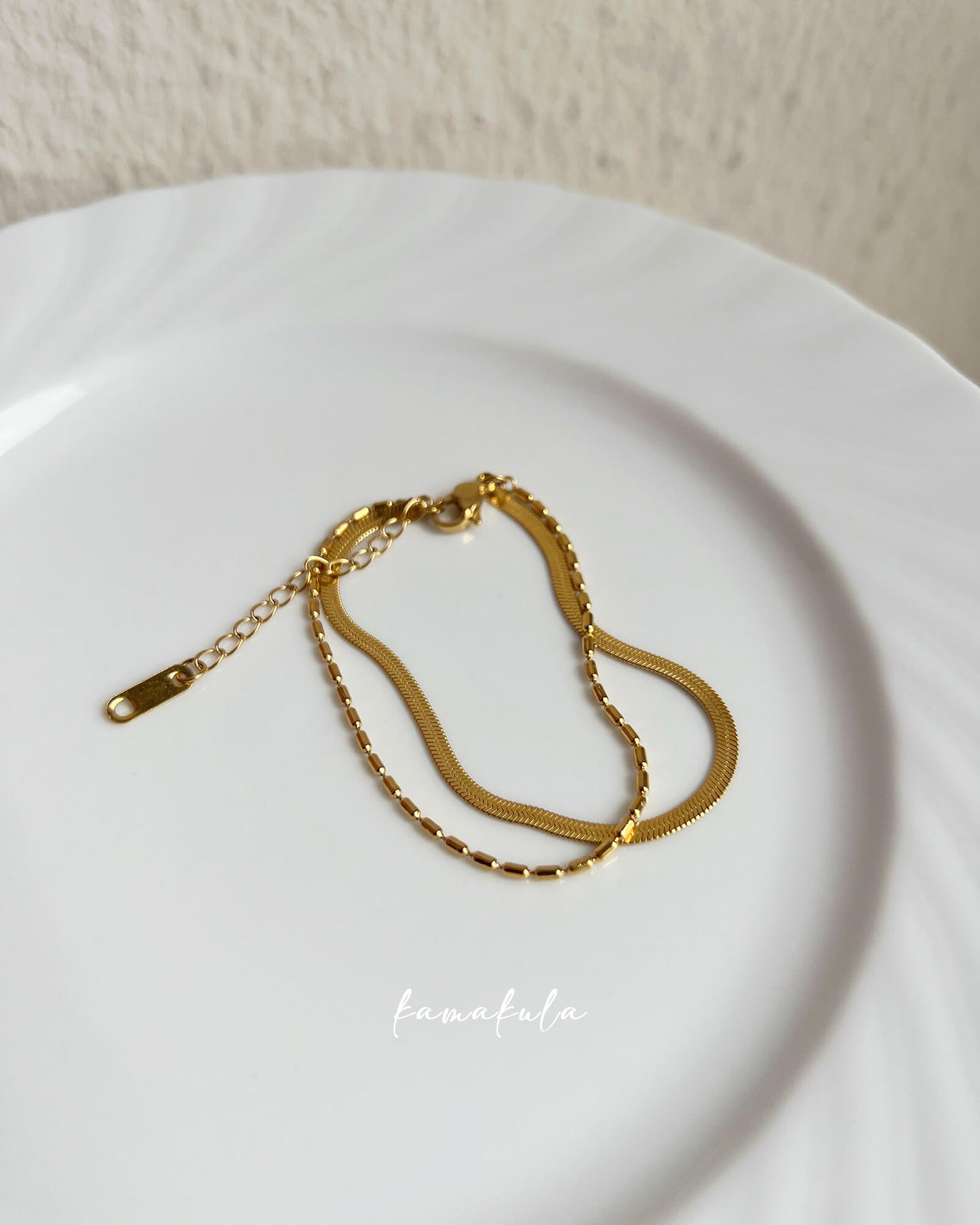 Two-row Snake Chain Bracelet