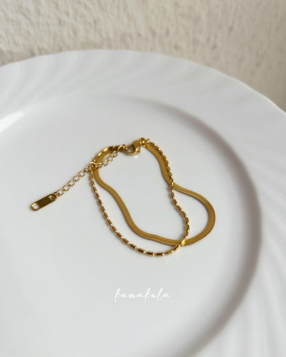 Two-row Snake Chain Bracelet