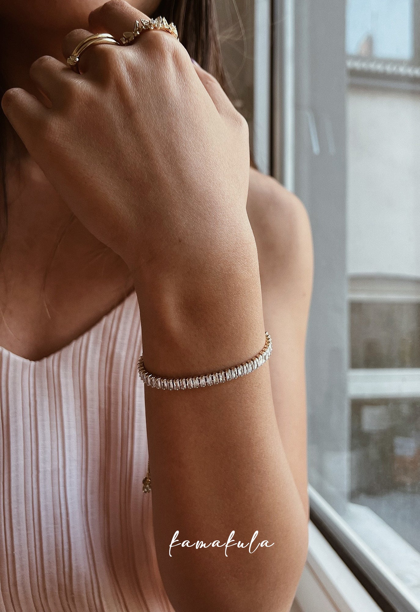 Zirconia Slider Bracelet