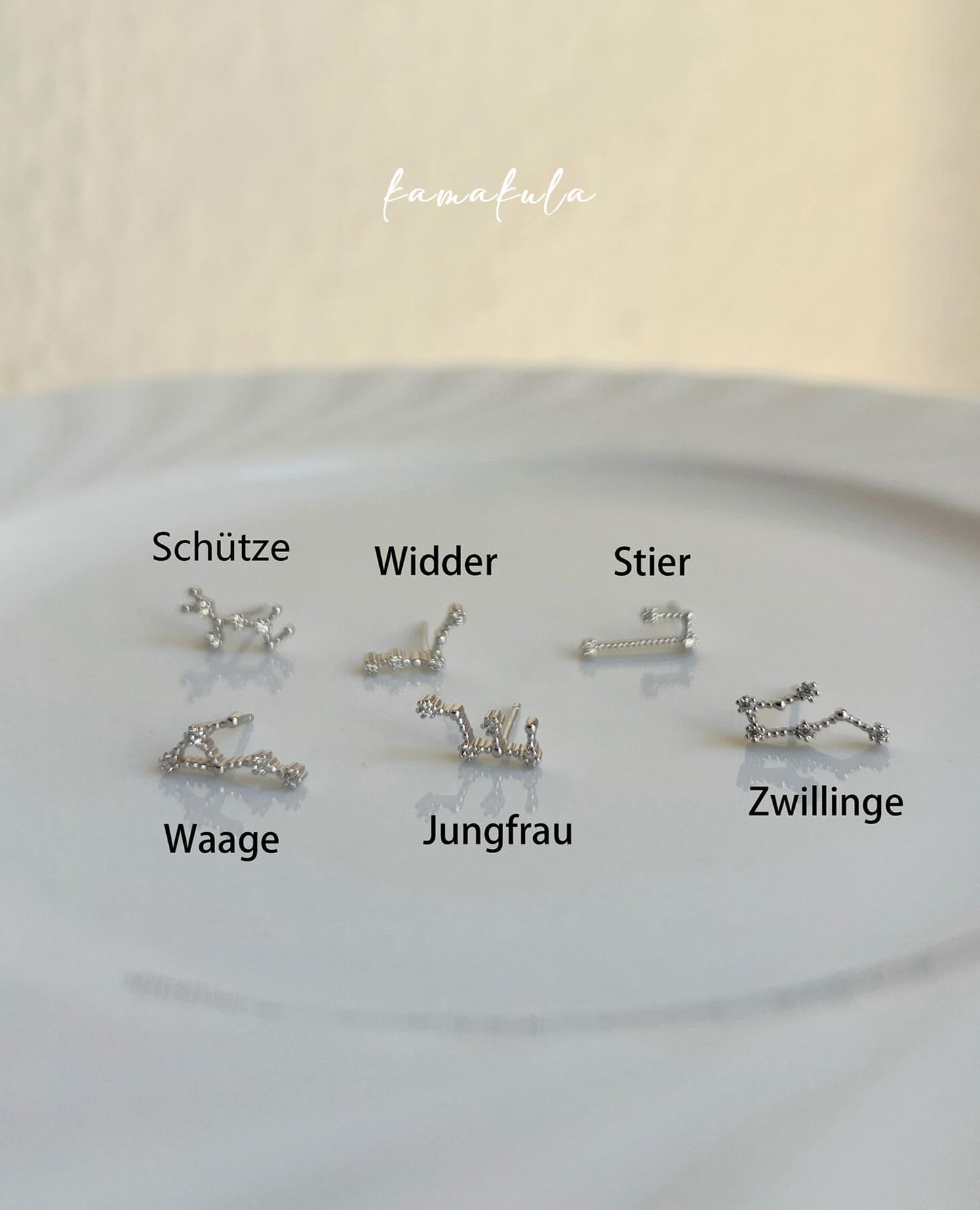 925 Silver Zodiac Constellation Ear Stud