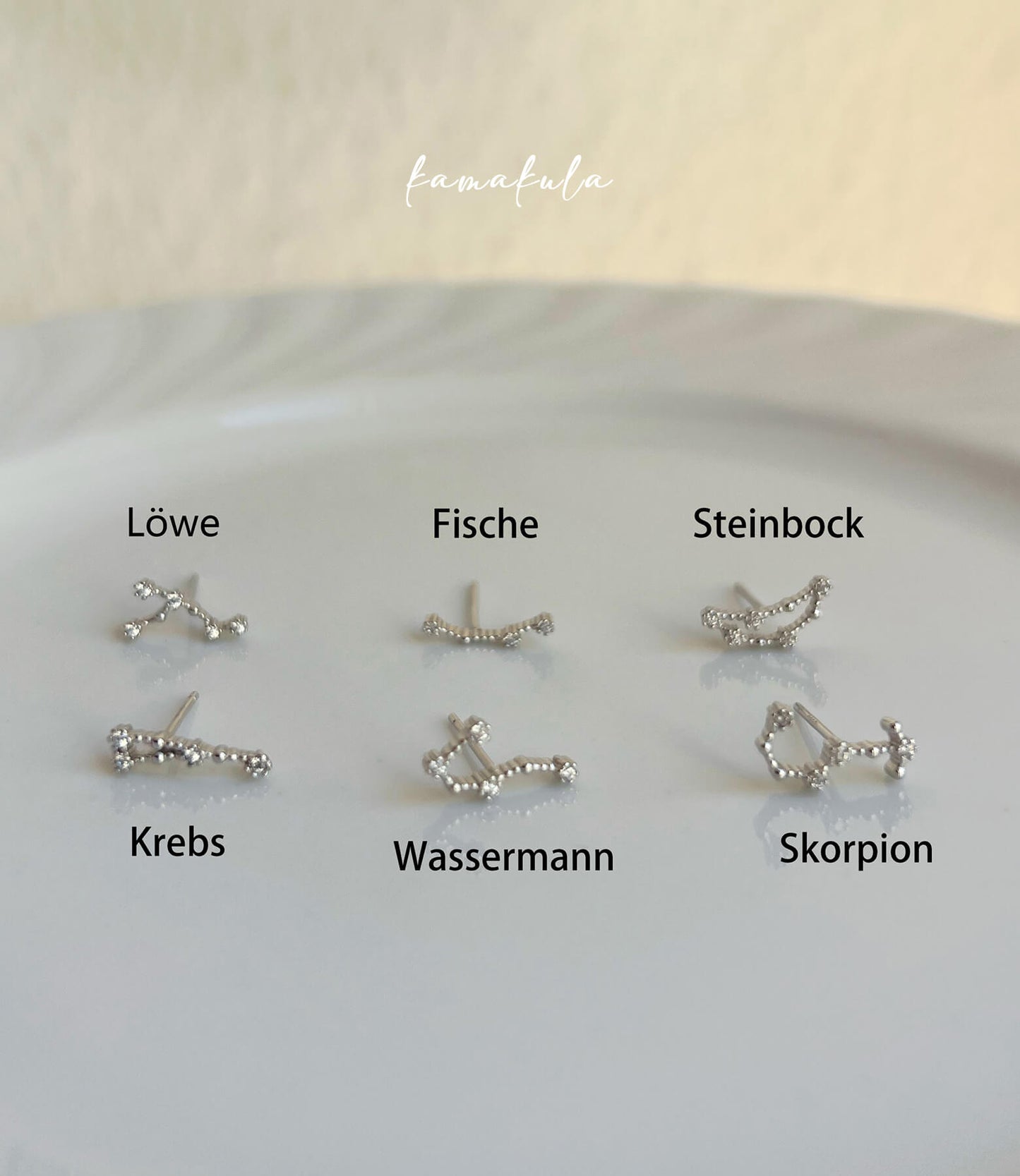 925 Silver Zodiac Constellation Ear Stud