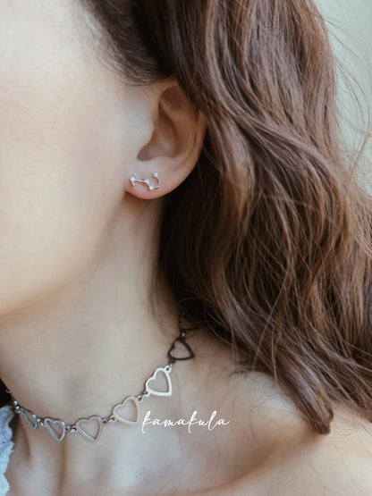 925 Silver Zodiac Constellation Ear Stud