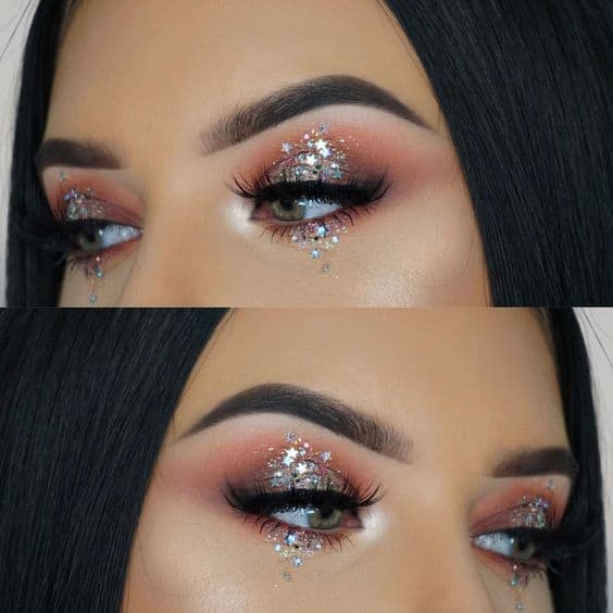 brown glitter eyeshadow