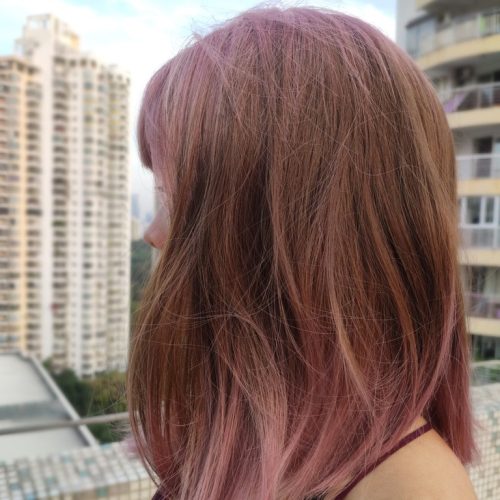 Cherry Caramel Pink Straight Wig