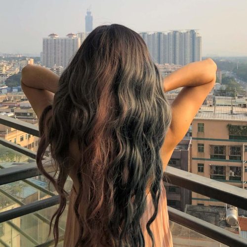 Mint Sakura Two Tones Wavy Wig