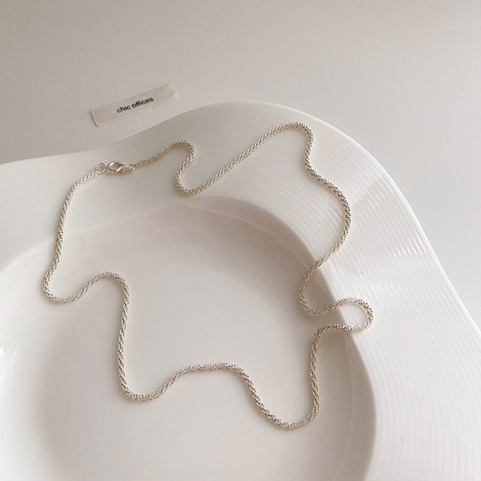 Naiad Silver Thin Chain Necklace – Kamakula