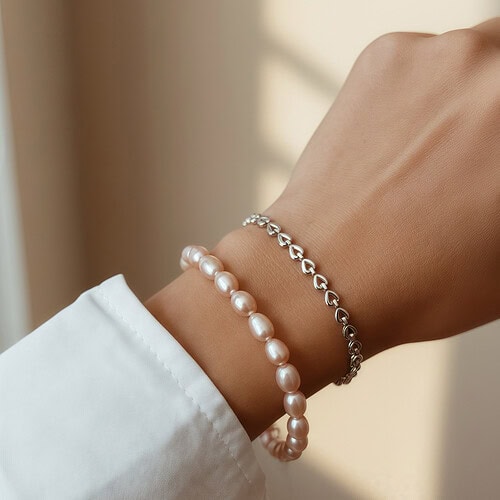 Blush Freshwater Pearl Bracelet