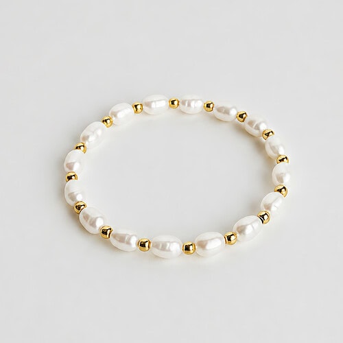 Gilded Freshwater Pearl Bracelet